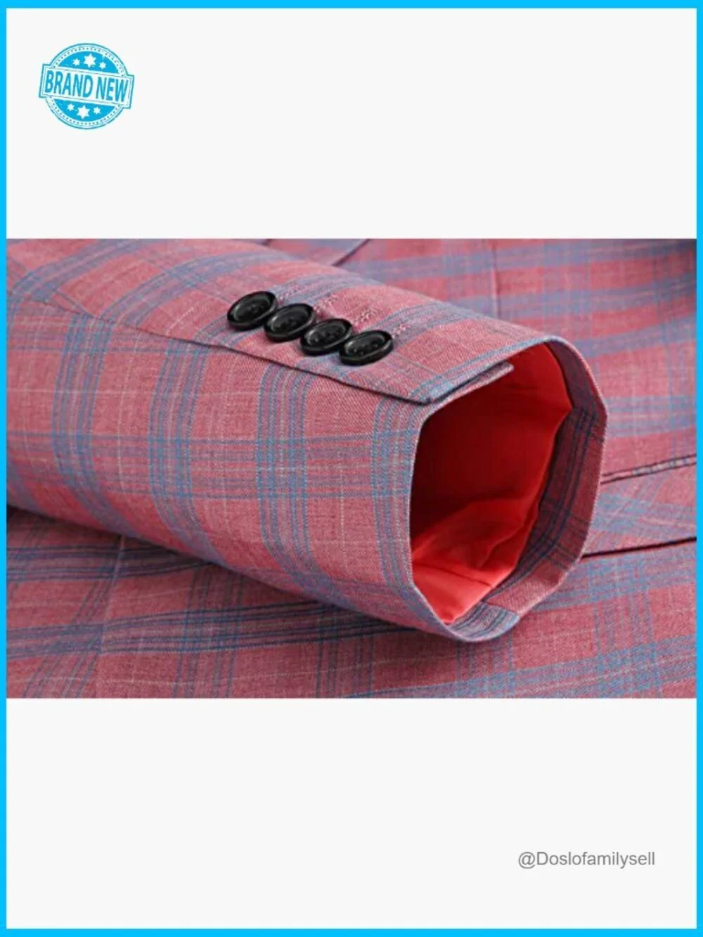 Slim Fit Plaid Sport Coat Blazer Modern Tailored Wedding Prom Formal Wear